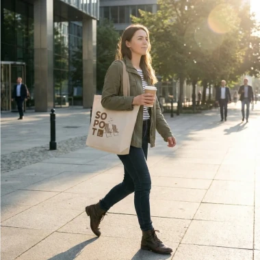 Od biura po zakupy. Dlaczego torba płócienna z nadrukiem to niezbędny dodatek w stylu miejskim?