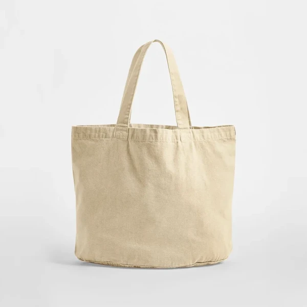 Torba Shopper z Płóciennej Bawełny z Recyklingu W345 Vintage Sand