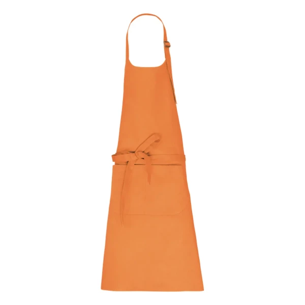 Profesjonalny Fartuch z Bawełny Organicznej z Kieszenią KI8007 LIGHT ORANGE