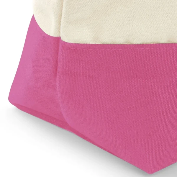 Płócienna Eko Kosmetyczka lub Torba Na Akcesoria z Grubej Bawełny W544 Natural&True Pink 1