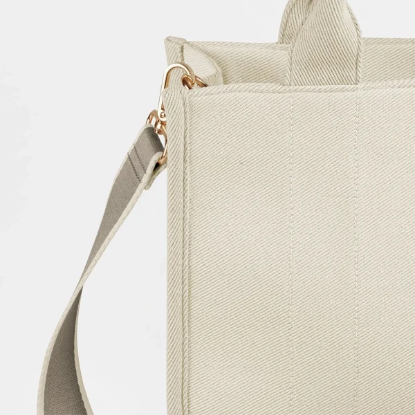 Torba Tote Polycotton z Zamkiem, Wew. Kieszenią i Podszewką QD632 Natural