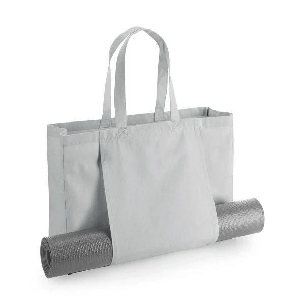 Płócienna Eko Torba z Bawełny Organicznej Do Jogi W818 Light Grey 1