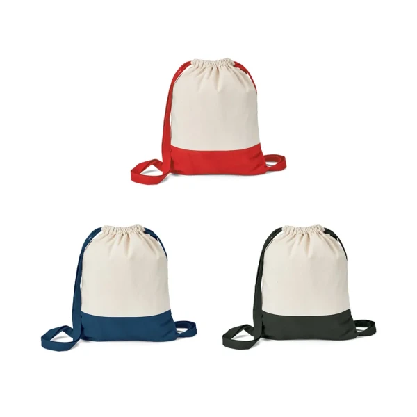 Bawełniany Dwukolorowy Worek Plecak 180 g/m² Hi92913 Set