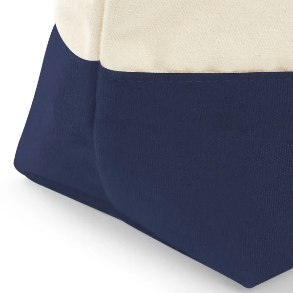 Płócienna Eko Kosmetyczka lub Torba Na Akcesoria z Grubej Bawełny W544 Natural&Navy 1