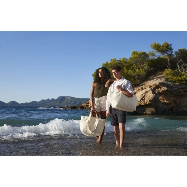 Duża Wytrzymała Płócienna Torba Na Zakupy lub Plażę W606 Natural Lifestyle 2