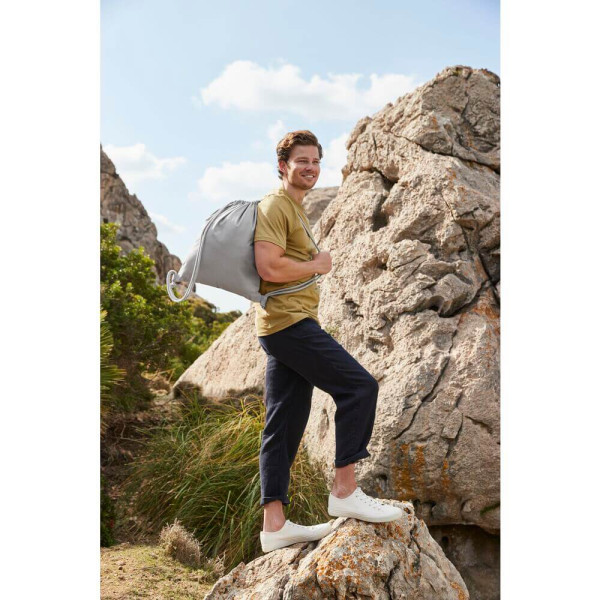 Eko worek / plecak z bawełny organicznej premium W260 Light Grey