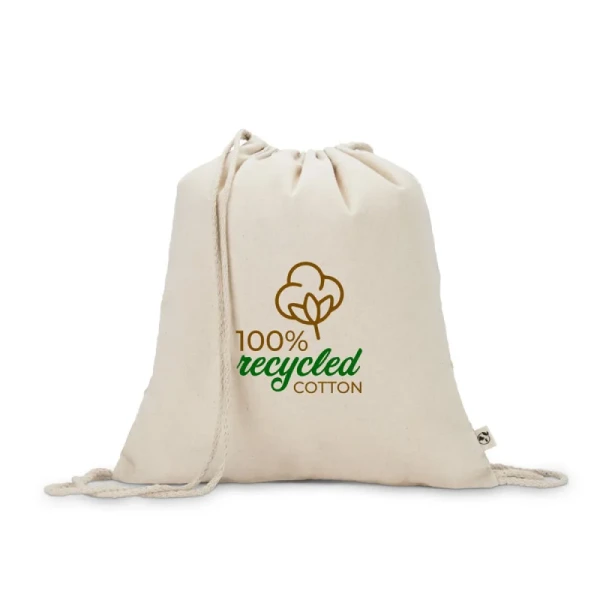 Eko Worek Plecak z Bawełny z Recyklingu Hi92374_150 Naturalny Logo