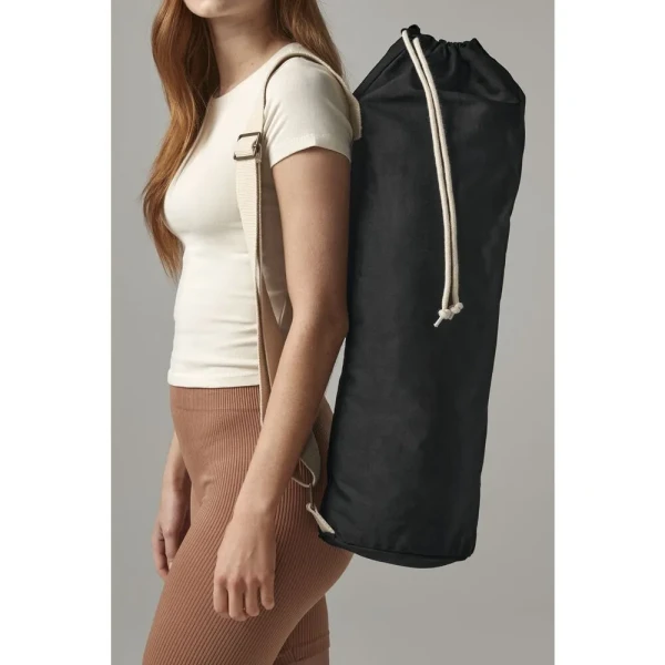 Płócienna Organiczna Eko Torba Na Matę Do Jogi W816 Black Lifestyle 5