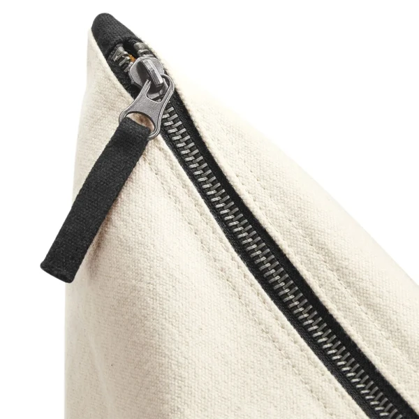 Płócienna Eko Kosmetyczka lub Torba Na Akcesoria z Grubej Bawełny W544 Natural&Black 2