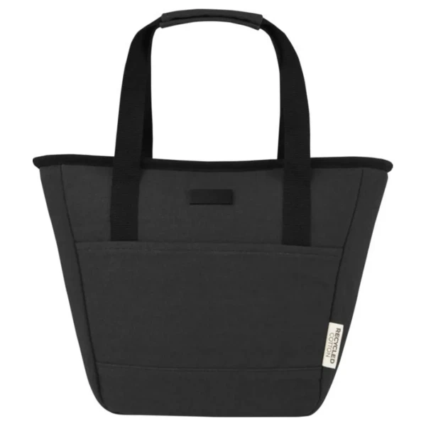 Elegancka Torba Na Lunch z Płóciennej Bawełny PC120679-90 Czarny