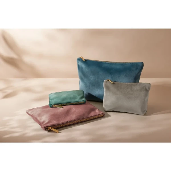 Aksamitna Eko Torebka Kosmetyczka z Recyklingu z Podszewką i Certyfikatem GRS BG714