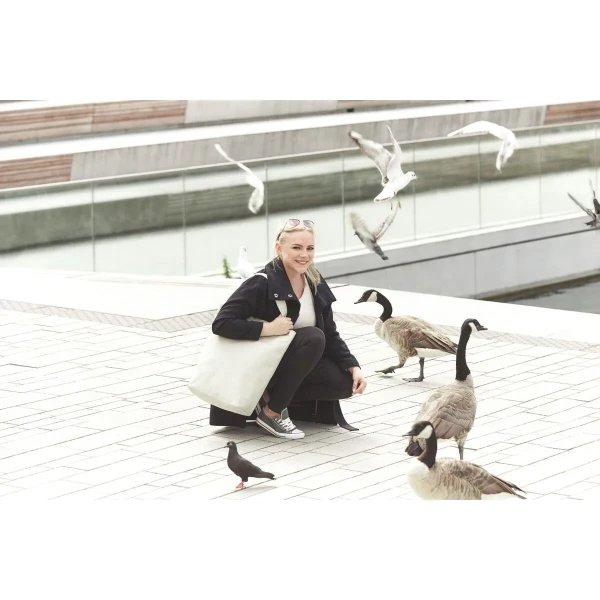 Torba Na Zakupy Zapinana Na Zamek z Polibawełny HF1816070 Lifestyle