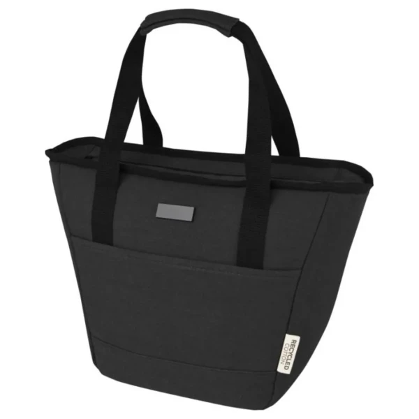 Elegancka Torba Na Lunch z Płóciennej Bawełny PC120679-90 Czarny