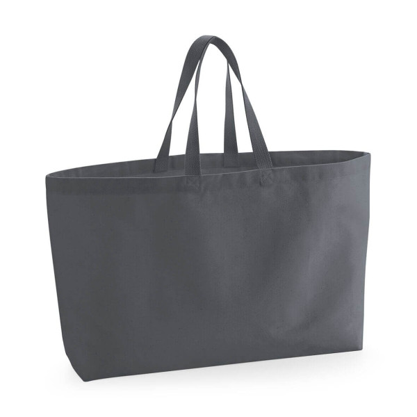 Maxi Duża Płócienna Torba Na Zakupy lub Na Plażę XXL W696 Graphite Grey