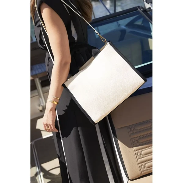Torba Tote Polycotton z Zamkiem, Wew. Kieszenią i Podszewką QD632 Lifestyle