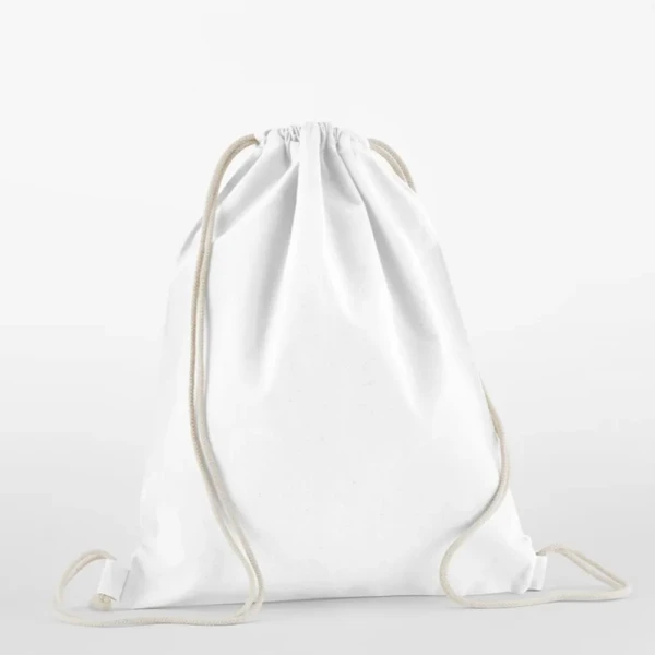 Sportowy Worek / Plecak z Bawełny Organicznej W160 White