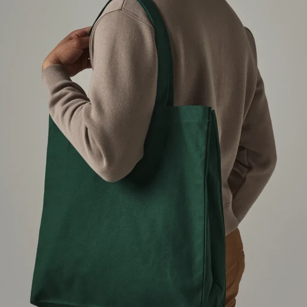 Płócienna Torba Na Zakupy z Dnem i Bokami z Bawełny Fairtrade W623 Bottle Green LS4