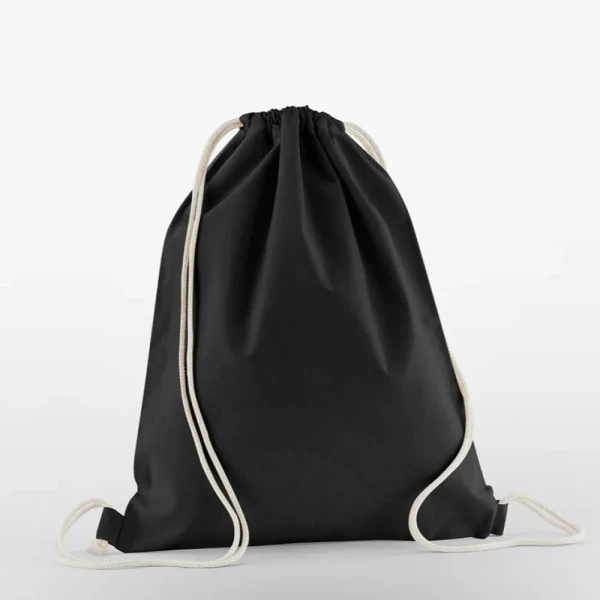 Sportowy Worek / Plecak z Bawełny Organicznej W160 Black