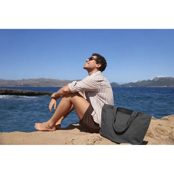 Torba Shopper z Płóciennej Bawełny z Recyklingu W345 Lifestyle