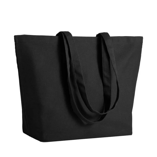 Torba Płócienna Na Zakupy z Dnem Si17113-02 Czarny