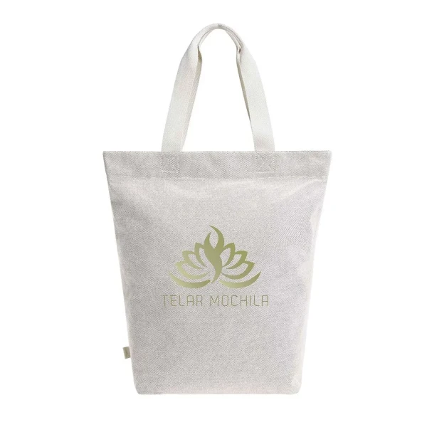 Torba Na Zakupy Zapinana Na Zamek z Polibawełny HF1816070 Natural