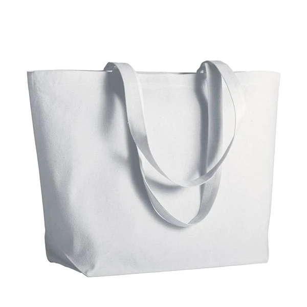 Torba Płócienna Na Zakupy z Dnem Si17113-01 Biały