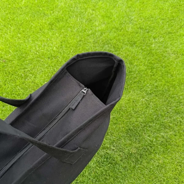 Duża Płócienna Torba Na Zakupy lub Plażę Zapinana Na Zamek W606 Black