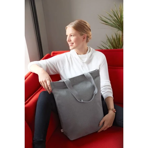 Torba Na Zakupy Zapinana Na Zamek z Polibawełny HF1816070 Lifestyle