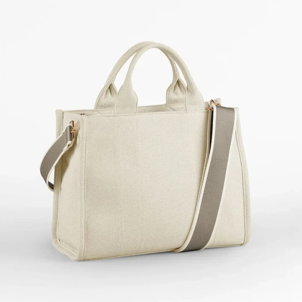 Torba Tote Polycotton z Zamkiem, Wew. Kieszenią i Podszewką QD632 Natural