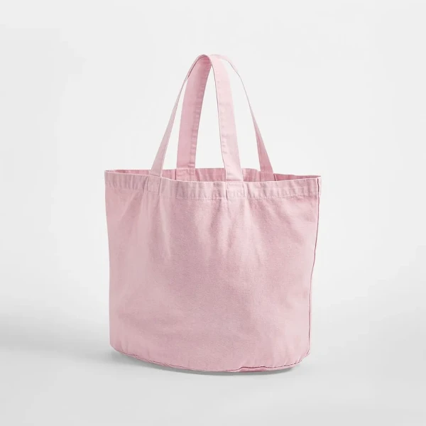 Torba Shopper z Płóciennej Bawełny z Recyklingu W345 Vintage Dusty Pink