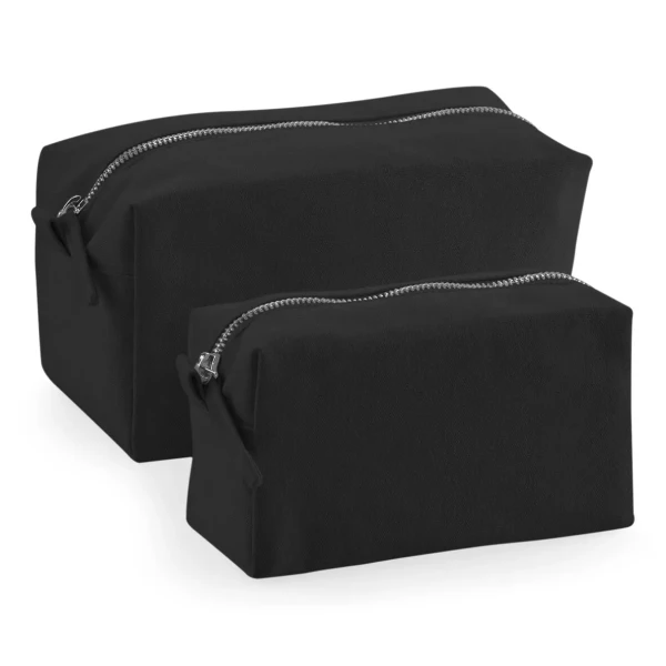 Płócienna Eko Kosmetyczka lub Etui Na Akcesoria z Grubej Bawełny W552 Black Sizes S & L