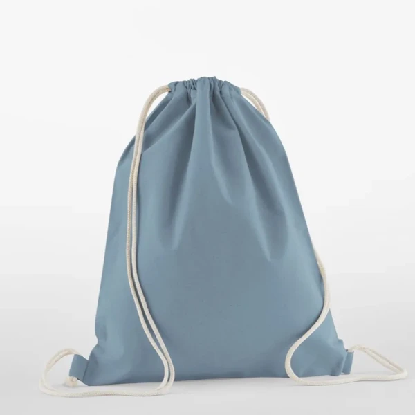 Sportowy Worek / Plecak z Bawełny Organicznej W160 Dusty Blue