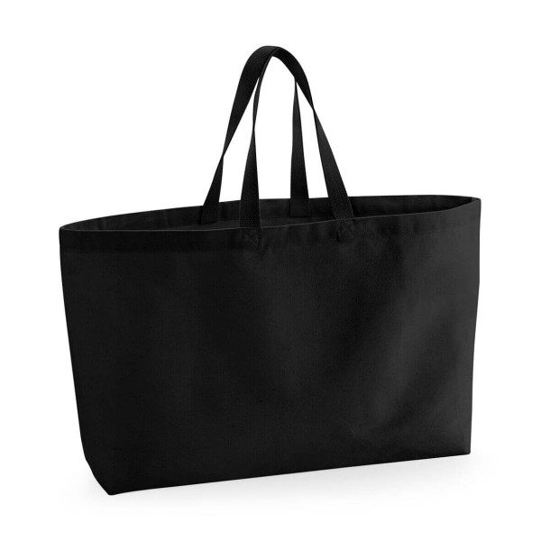 Maxi Duża Płócienna Torba Na Zakupy lub Na Plażę XXL W696 Black
