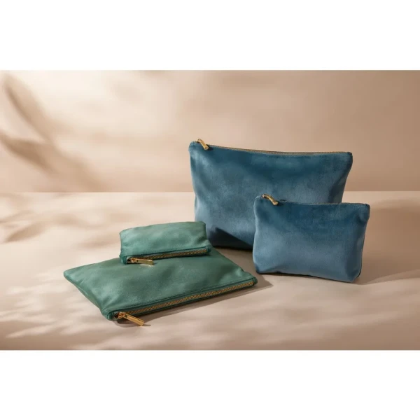 Aksamitna Eko Torebka Kosmetyczka z Recyklingu z Podszewką i Certyfikatem GRS BG714