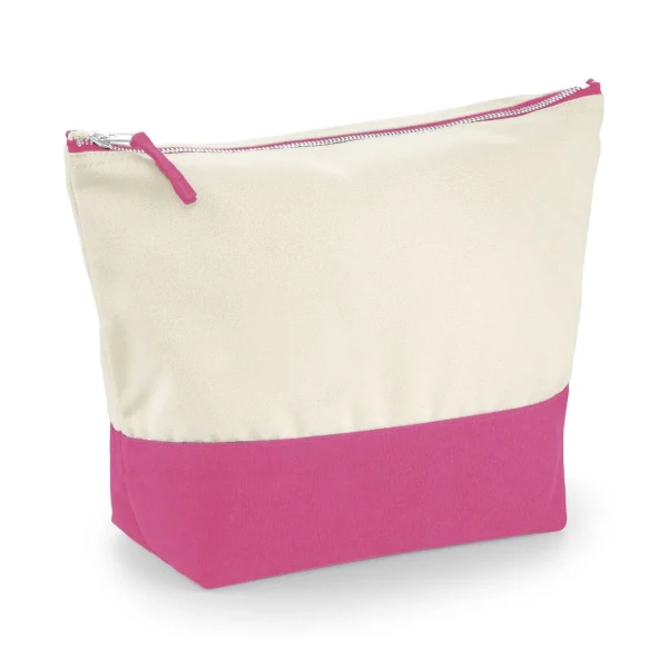 Płócienna Eko Kosmetyczka lub Torba Na Akcesoria z Grubej Bawełny W544 Natural&True Pink