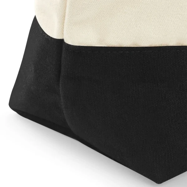 Płócienna Eko Kosmetyczka lub Torba Na Akcesoria z Grubej Bawełny W544 Natural&Black 1