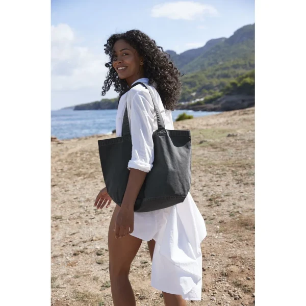 Torba Shopper z Płóciennej Bawełny z Recyklingu W345 Lifestyle