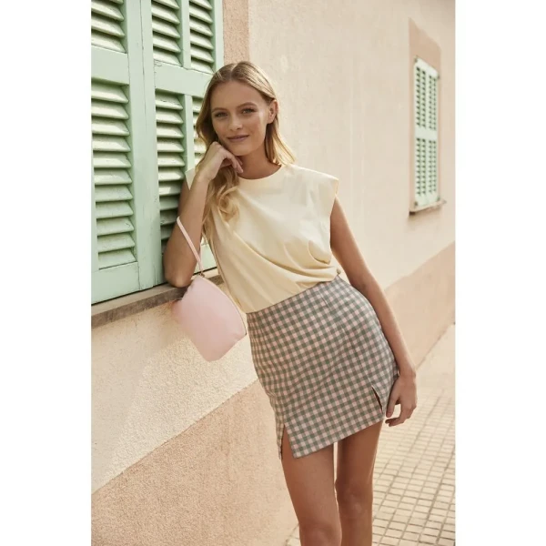 Płócienna Eko Torebka / Kosmetyczka z Bawełny Organicznej W820 Pastel Pink Lifestyle 1