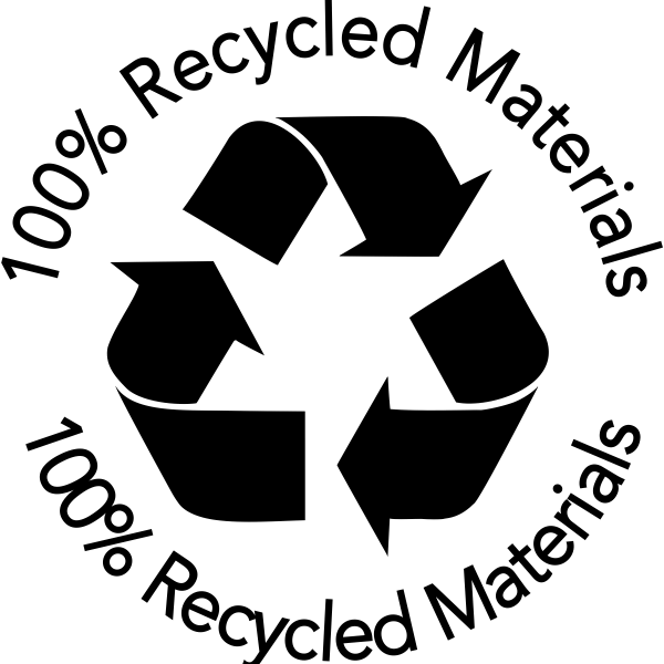 100% Recycled Materials