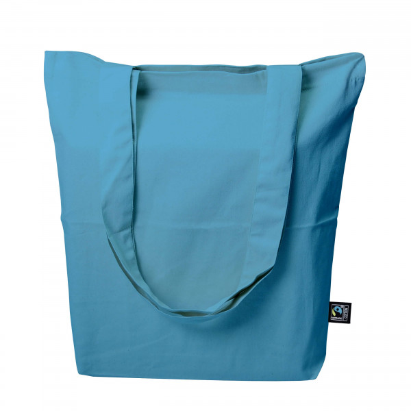 Eko torba z dnem z bawełny Fairtrade MB2345 CYAN