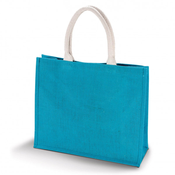 Eko kolorowa torba jutowa KI0219 Turquoise