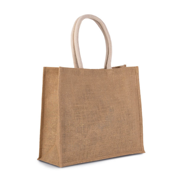 Eko świąteczna duża torba jutowa rozm. L KI0219s Natural / Gold