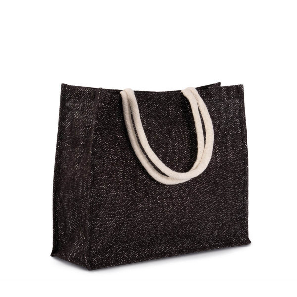 Eko świąteczna duża torba jutowa rozm. L KI0219s Black / Silver