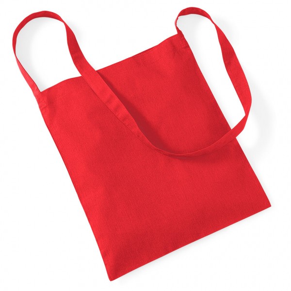 Eko torba bawełniana PRZEWIESZANA PRZEZ RAMIĘ W107 Bright Red