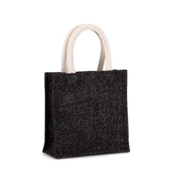 Eko świąteczna torba z juty rozm. XS KI0272s Black / Silver