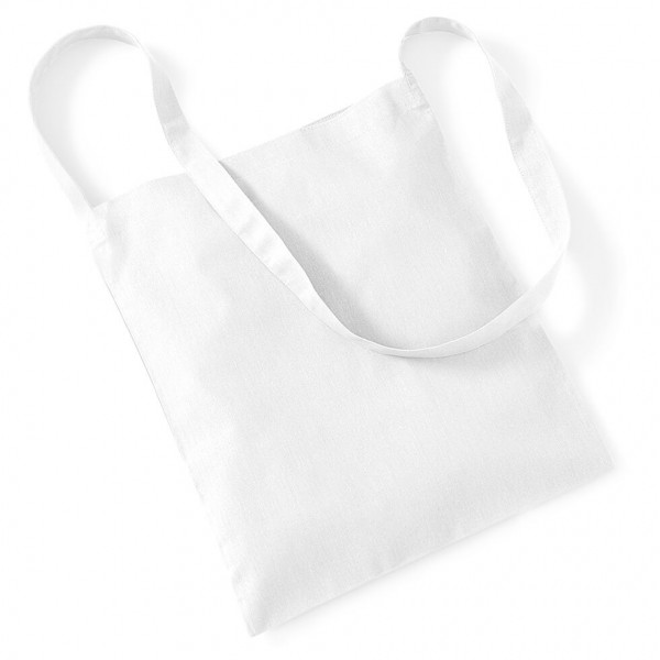 Eko torba bawełniana PRZEWIESZANA PRZEZ RAMIĘ W107 French White