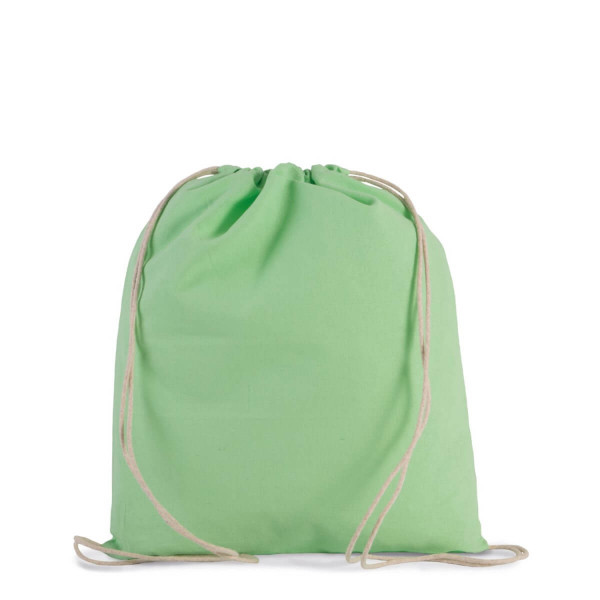 Eko mały worek / plecak z bawełny organicznej dla dzieci KI0147 Pistachio Green