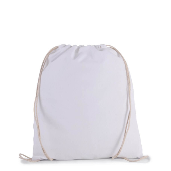 Eko mały worek / plecak z bawełny organicznej dla dzieci KI0147 White