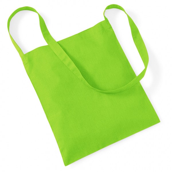 Eko torba bawełniana PRZEWIESZANA PRZEZ RAMIĘ W107 Lime Green