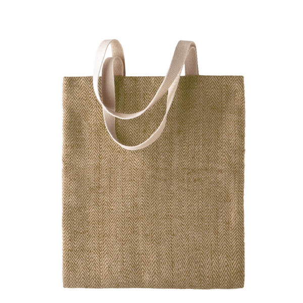 Eko torba z barwionej przędzy jutowej KI0226 Natural / Military Green